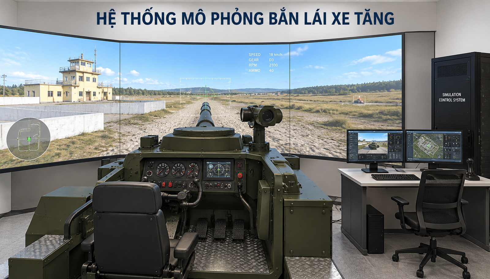 Hệ thống mô phỏng bắn lái xe tăng